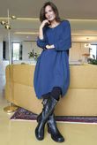 Donegal Cotton Jersey Sac Dress Navy /11 =
